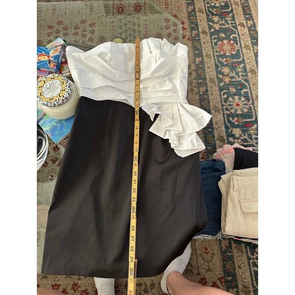 Maxandcleo Women's Black White Sleeveless Formal Mini Dress Size 10 - Picture 8 of 9